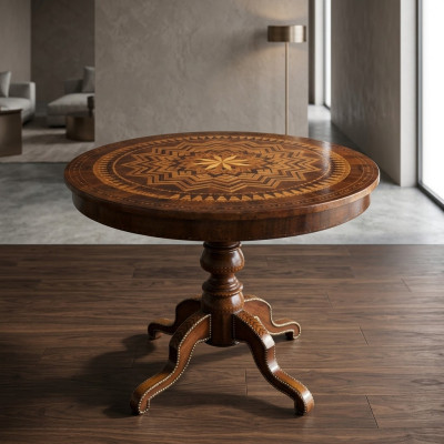 Tavolo da pranzo Tavolo rotondo Set soggiorno sala da pranzo in legno Design Tavoli Rotondi Nuovi