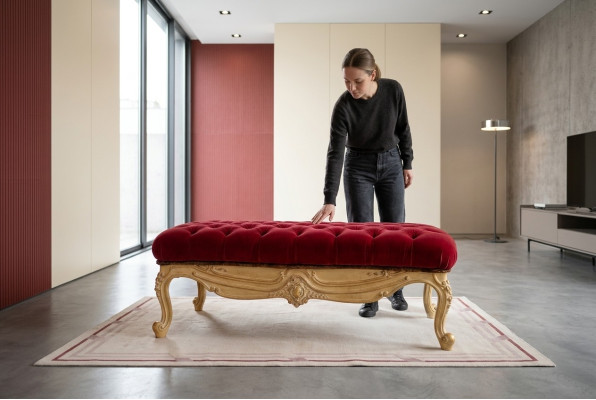 Poltrona da club salotto Mobili Sedia Pouf Imbottitura Chesterfield Classico Nuovo