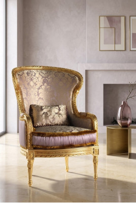 Copertura del sedile della sedia in tessuto da designer per divano a 1 posto in legno materiale imbottito classico.