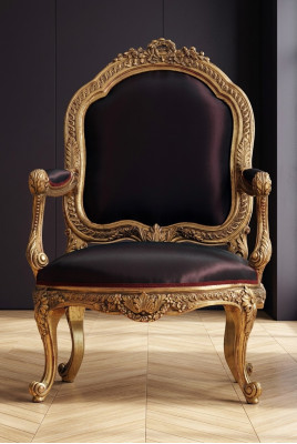 Sedia Trono Barocco Rococò Tessuto Divano Monoposto Poltrona Mobili Italiani