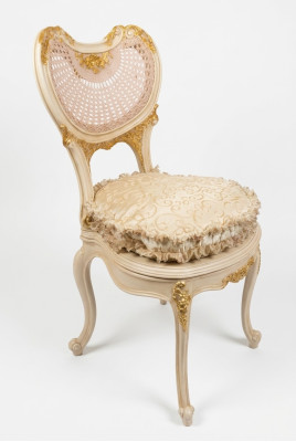 Sedia da pranzo monoposto poltroncina in legno di classe di lusso design mobili barocchi rococò nuovi