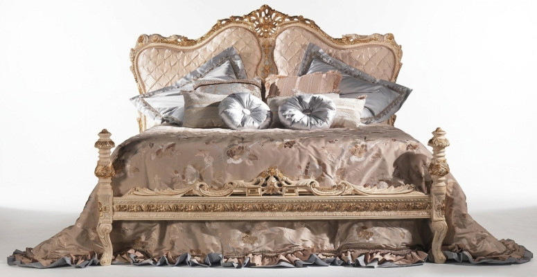 Letto Chesterfield di lusso doppio italiano Arredamento mobili in boiserie Letti