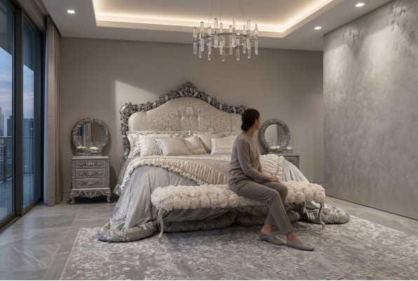 Letto Chesterfield doppio letto in pelle stile antico lusso mobili italiani nuovi.