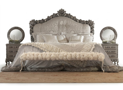 Letto Chesterfield doppio letto in pelle stile antico lusso mobili italiani nuovi.