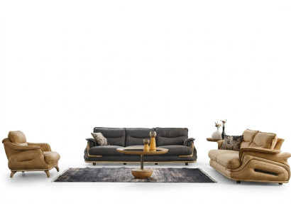 Design divano 4+3+1 in pelle Set divano 3 pezzi Divani Divani Divano