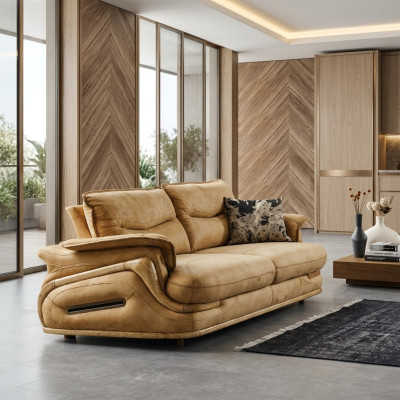 Divano 3 posti Mobili di lusso Soggiorno Design classico a tre posti Stile italiano