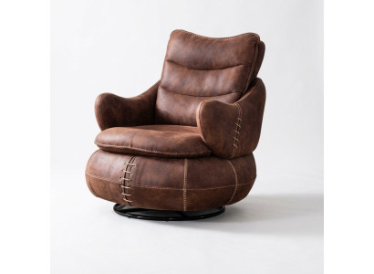 Poltrona Sedile Design Classico Soggiorno Imbottita Monoposto Pelle Stile Mobili di Lusso