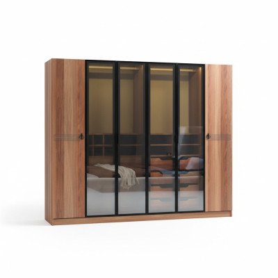 Armadio armadio di lusso mobilio camera da letto armadi porte in vetro