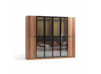 Armadio armadio di lusso mobilio camera da letto armadi porte in vetro