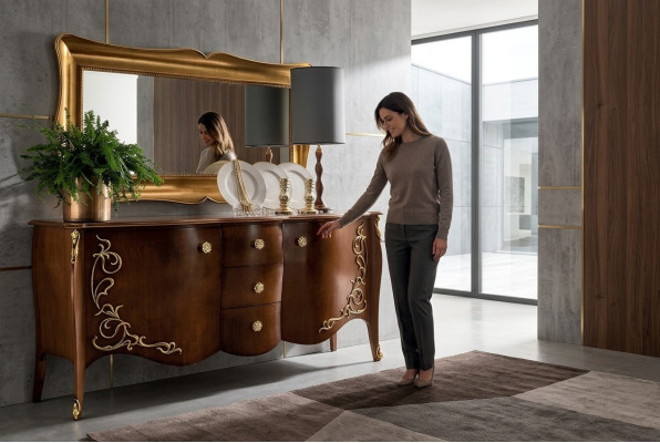 Mobili Cassettiera Credenza Armadio Classici nuovi Comodini Legno Armadietto Buffet