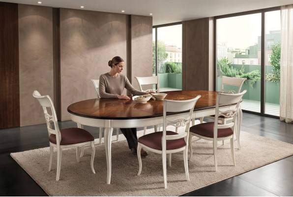Set completo tavolo da pranzo 6 sedie set da pranzo gruppo cibo tavolo in legno tavoli 7 pezzi