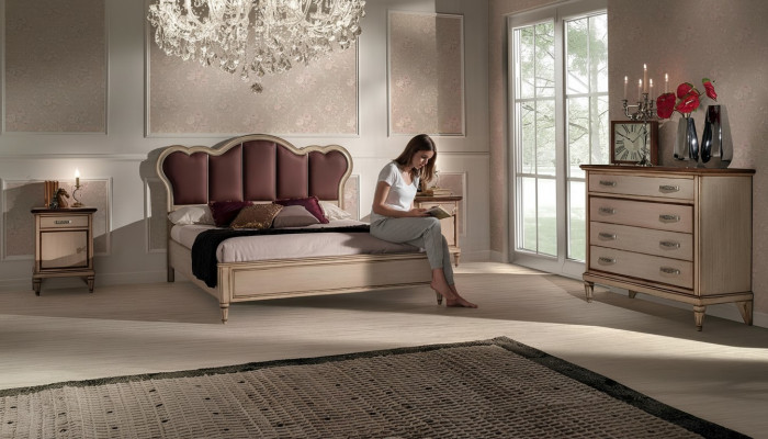 Letto comodino comò set camera da letto design classico lusso letti nuovi