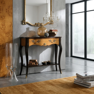 Tavolo console in legno, tavolo console in legno di lusso, nuove tavole console di lusso.