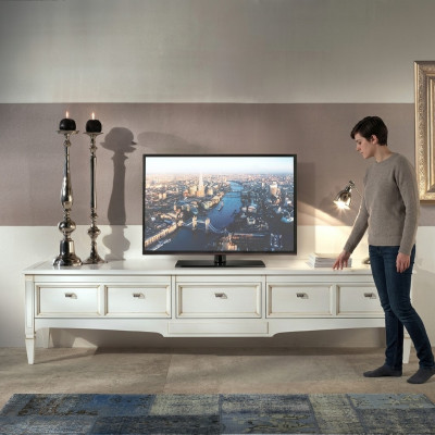 Cassa del servitore del televisore da tavolo a scacchi LED Display mobile  da salotto armadio 220 cm credenza nuovo
