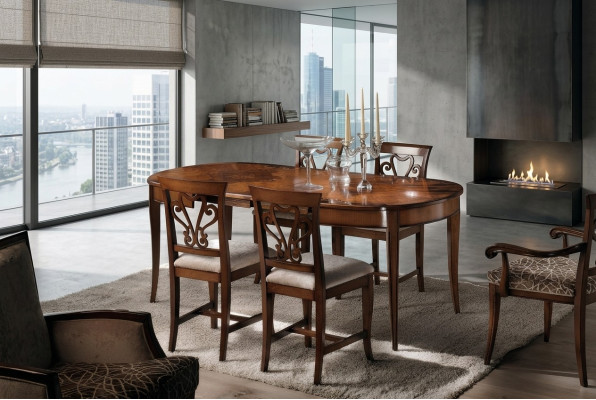 Sedie da pranzo in legno Sedia di lusso Marrone Poltrona Poltrona Mobili da soggiorno nuovi