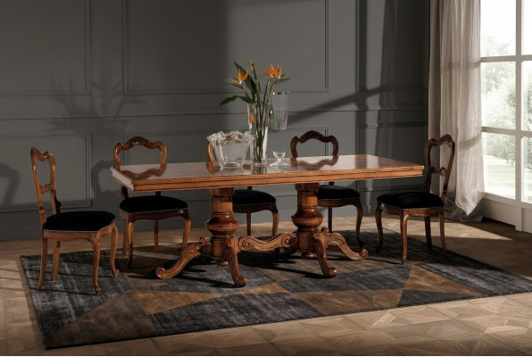 Tavolo da pranzo di lusso in legno massello arredamento in legno massello dall'Italia tavoli da pranzo arredamento.