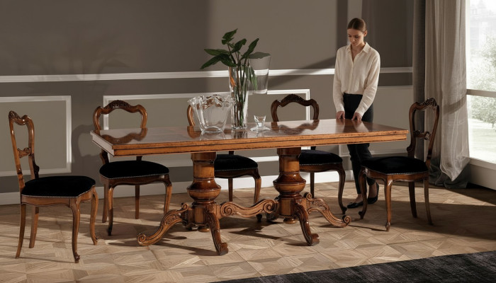 Tavolo da pranzo in legno massiccio di lusso mobili italiani tavoli da pranzo