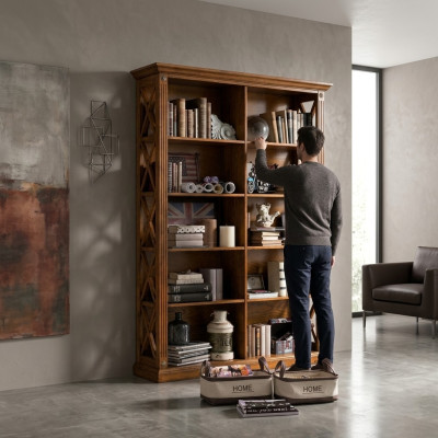 Libreria Armadio Scaffale Mobili in legno massello Vetrina Arredamento per ufficio Armadi Nuovo
