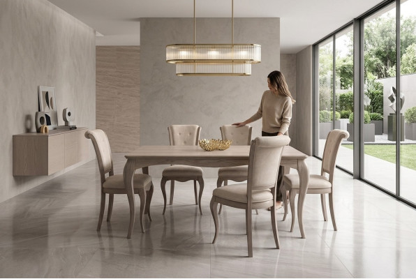 Tavolo da pranzo Sala da pranzo Set di mobili Gruppo di arredamento Tavolo + 6 sedie Set 7 pezzi.