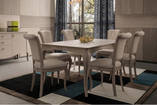 Tavolo da pranzo Sala da pranzo Set di mobili Gruppo di arredamento Tavolo + 6 sedie Set 7 pezzi.