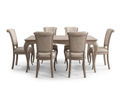 Tavolo da pranzo Sala da pranzo Set di mobili Gruppo di arredamento Tavolo + 6 sedie Set 7 pezzi.