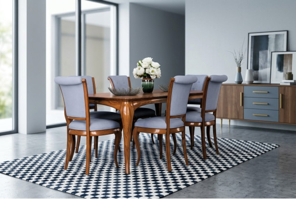 Mobili Gruppo arredamento Tavolo + Set di 6 sedie 7 pezzi. Set da pranzo con tavolo da pranzo e sala da pranzo.