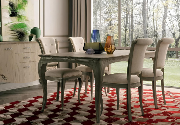 Mesa de comedor Muebles de diseño Mobiliario Mesas Madera maciza Mesa Nueva Lujo Italiano