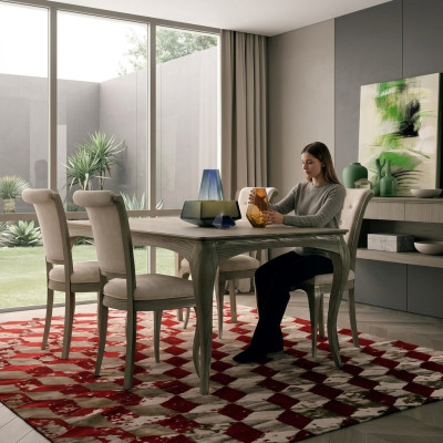 Mobili Gruppo di arredamento Tavolo + Set di 4 sedie 5 pezzi. Set da pranzo con tavolo da pranzo.