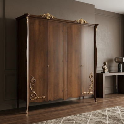 Armadio di legno armadio armadio da camera da letto mobili massicci italiani in legno massiccio