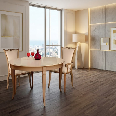 Mobili da sala da pranzo in legno massiccio, credenza in legno massiccio con vetrina in vetro nuova