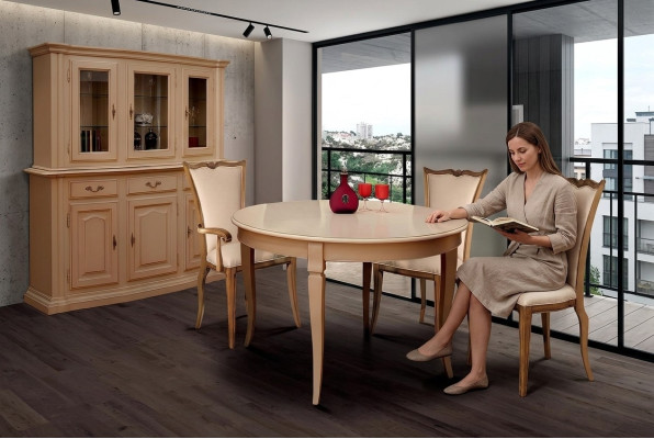 Sala da pranzo Tavoli Mobili rotondi Tavolo da pranzo di lusso Tavolo rotondo in legno massiccio Italia Nuovo  Sala da pranzo Tavoli Mobili rotondi Tavolo da pranzo di lusso Tavolo rotondo in legno massiccio Italia Nuovo