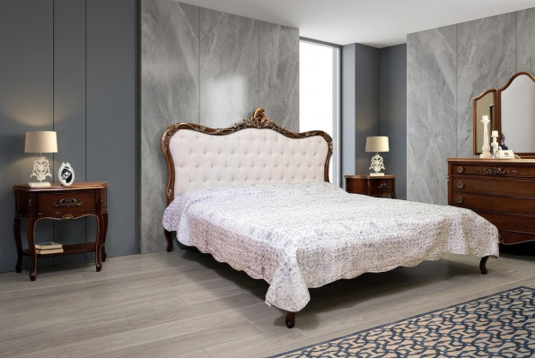 Letto 2x Comodino 3 pezzi Set Camera da letto Design Mobili Moderni di Lusso Letti Nuovi