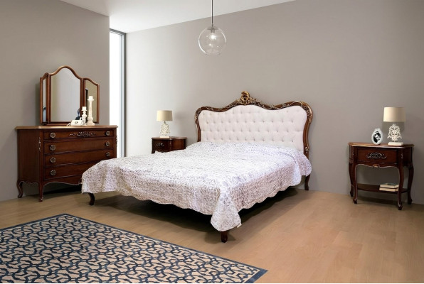 Camera da letto Design Classico Mobili di Lusso Letto Moderno 2x Comodino Set 4 pezzi