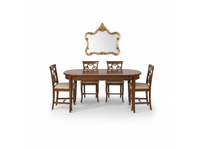 Tavolo da pranzo + 4x sedie Sedia Set da pranzo Gruppo cena Moderno Tavolo Tavoli Set