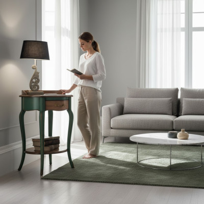 Mobile barocchi Vetrina Consolle Set Armadio console in legno Vetrine Mobili Set 3 pezzi. Nuovo