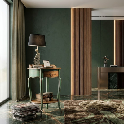 Mobile barocchi Vetrina Consolle Set Armadio console in legno Vetrine Mobili Set 3 pezzi. Nuovo