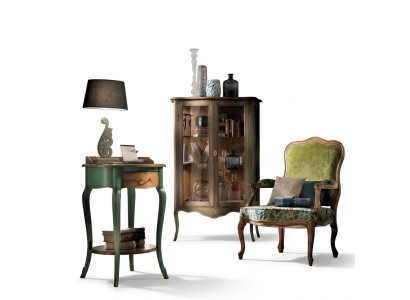 Mobile barocchi Vetrina Consolle Set Armadio console in legno Vetrine Mobili Set 3 pezzi. Nuovo