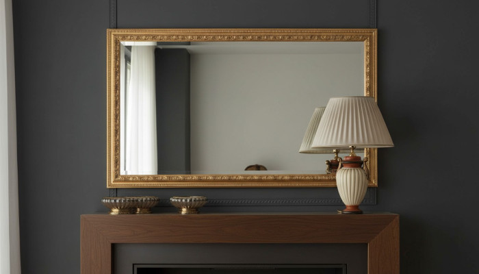 Mobili italiani di design classico specchio specchiera in legno oro nuovo
