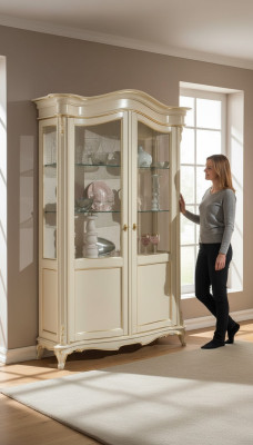 Vetrina Mobili di lusso italiani Vetrine Armadio cassettiera in vetro Design Armadio