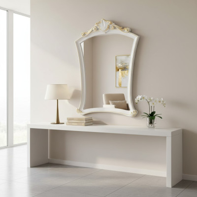 Specchio di lusso design classico specchio bianco mobili stili Elisa nuovo specchio