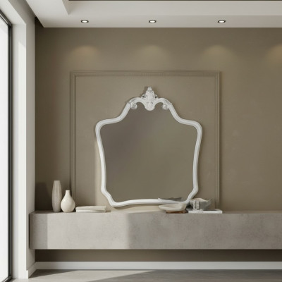 Specchio di design classico, specchio da parete italiano in legno da terra, parete italiana, nuovo.