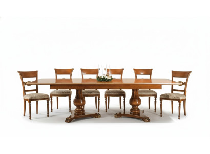 Set completo di tavolo da pranzo + 6 sedie Set da pranzo Set gruppo da pranzo in legno Tavoli tavolo 7 pezzi