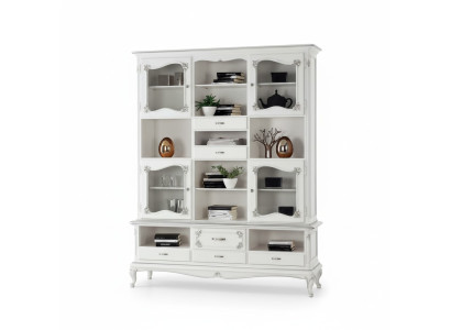 Vetrina soggiorno armadio libreria credenza mobili classici scaffali legno