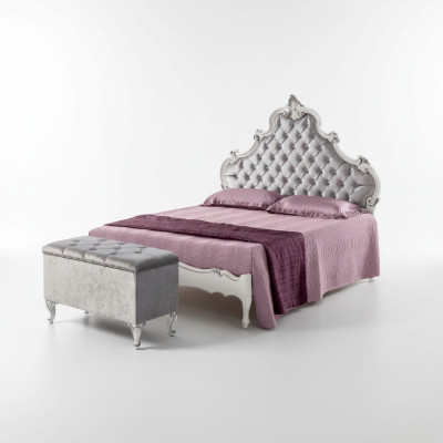 Letto Camera da letto Design Letti Legno Letto matrimoniale Mobili italiani Chesterfield