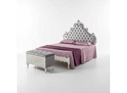 Letto Camera da letto Design Letti Legno Letto matrimoniale Mobili italiani Chesterfield