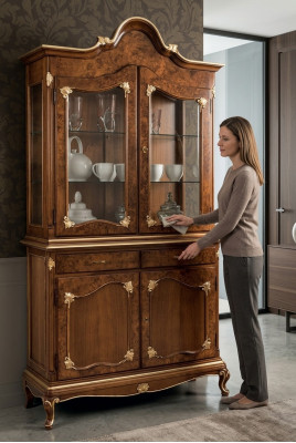 Vetrine Vetro Armadio Armadi Scaffale Legno Vetrina Design Moderno Soggiorno Nuovo
