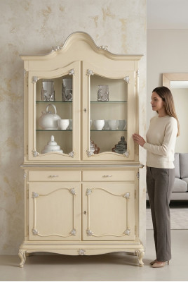 Vetrina Mobili di lusso italiani Vetrine Armadio con cassetti in vetro Design armadio