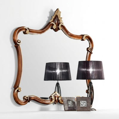 Specchio da parete italiano, specchio classico, mobili in legno di lusso, arredamento nuovo.
