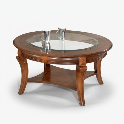 Tavolino in legno design tavoli mobili italiani tavolo rotondo in vetro marrone