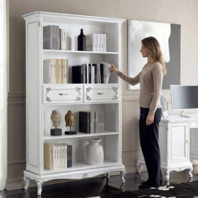 Vetrina del soggiorno armadio libreria credenza mobili classici scaffali in legno.